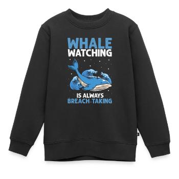 Meeressäuger für Orca-Beobachtung und Buckelwal - Kinder Premium Organic Sweatshirt - Schwarz - Vorne - AI Model Kid Female (0cm)