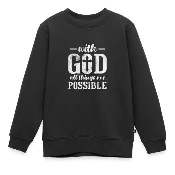 Bibel - Kinder Premium Organic Sweatshirt - Schwarz - Vorne - AI Model Kid Female (0cm)