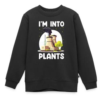 Kernenergie Design für Erneuerbare Kernenergie - Kinder Premium Organic Sweatshirt - Schwarz - Vorne - AI Model Kid Female (0cm)