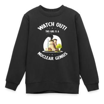 Nuklearingenieur für Kernkraftwerk und Kernenergie - Kinder Premium Organic Sweatshirt - Schwarz - Vorne - AI Model Kid Female (0cm)