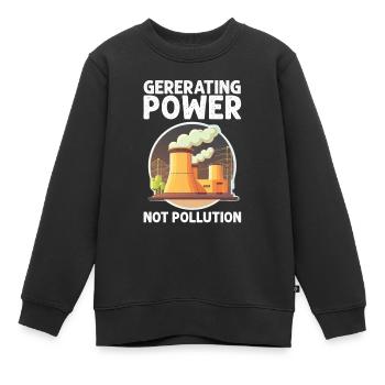 Kernenergie Spruch für Kernenergie - Kinder Premium Organic Sweatshirt - Schwarz - Vorne - AI Model Kid Female (0cm)