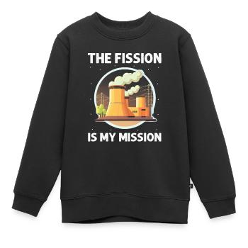 Kernenergie Spruch für Kernenergie - Kinder Premium Organic Sweatshirt - Schwarz - Vorne - AI Model Kid Female (0cm)