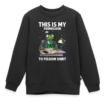 Kernenergie Spruch für Kernenergie - Kinder Premium Organic Sweatshirt - Schwarz - Vorne - AI Model Kid Female (0cm)