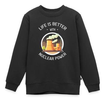 Nuklearingenieur für Kernkraftwerk und Kernenergie - Kinder Premium Organic Sweatshirt - Schwarz - Vorne - AI Model Kid Female (0cm)