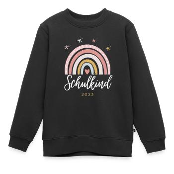 Schulkind 2023 Einschulung Erstklässler Schülerin - Kinder Premium Organic Sweatshirt - Schwarz - Vorne - AI Model Kid Female (0cm)