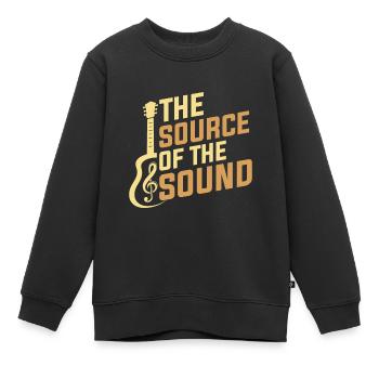 The source of sound - Kids Premium Organic Sweatshirt - black - Front - AI Model Kid Female (0cm)