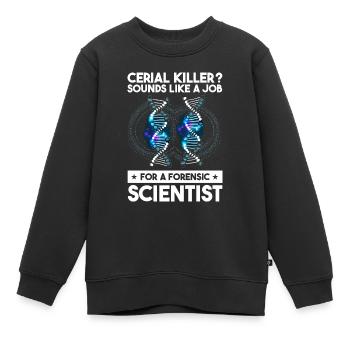 Forensische Kriminologie und Tatort-Ermittler - Kinder Premium Organic Sweatshirt - Schwarz - Vorne - AI Model Kid Female (0cm)