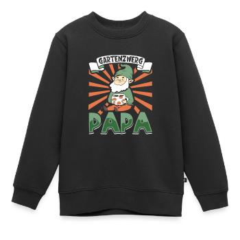 Gartenzwerg Papa - Kinder Premium Organic Sweatshirt - Schwarz - Vorne - AI Model Kid Female (0cm)