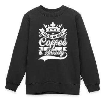 Von Eiskaffee Und Angst Getrieben - Kinder Premium Organic Sweatshirt - Schwarz - Vorne - AI Model Kid Female (0cm)