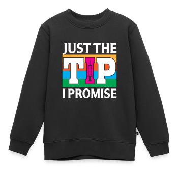 Nur Der Tipp Den Ich Verspreche - Kinder Premium Organic Sweatshirt - Schwarz - Vorne - AI Model Kid Female (0cm)