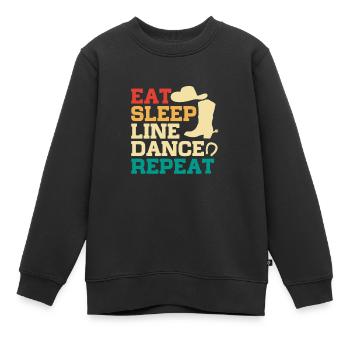 Linedance Country Line Dancer Linedancing Cadeau - Sweat Premium enfant bio - noir - Devant - AI Model Kid Female (0cm)