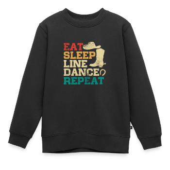 Linedance - Kinder Premium Organic Sweatshirt - Schwarz - Vorne - AI Model Kid Female (0cm)