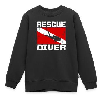 Dive Master Rescue Diver Scuba Diving Instructor - Kids Premium Organic Sweatshirt - black - Front - AI Model Kid Female (0cm)