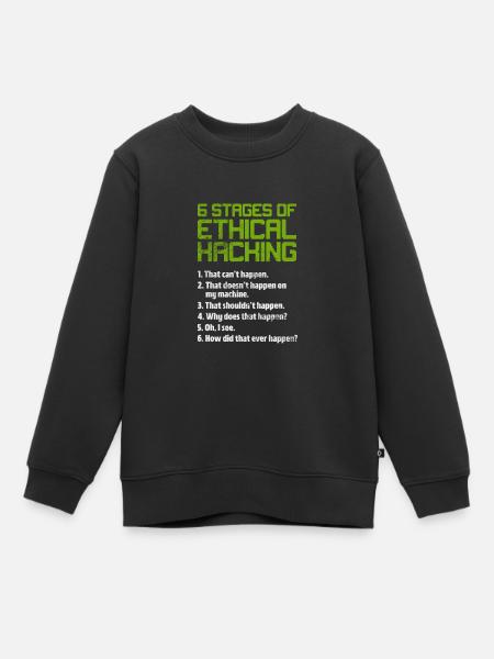 Hacker - Kinder Premium Organic Sweatshirt - Schwarz