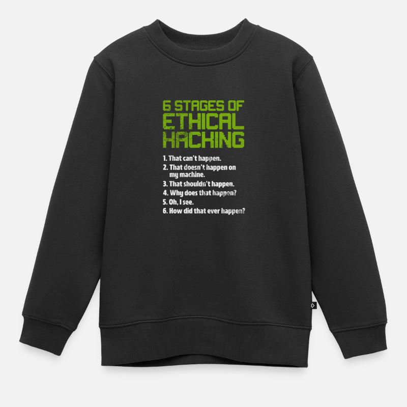 Hacker - Kinder Premium Organic Sweatshirt - Schwarz