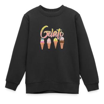 Eiscreme - Kinder Premium Organic Sweatshirt - Schwarz - Vorne - AI Model Kid Female (0cm)