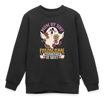 Mama ist Geisterjäger - Kinder Premium Organic Sweatshirt - Schwarz - Vorne - AI Model Kid Female (0cm)