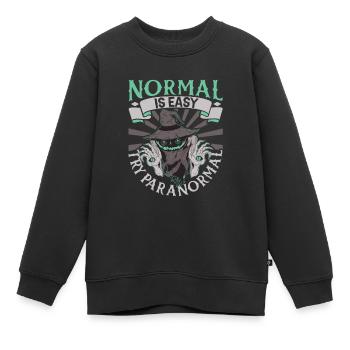 Probier mal Paranormal - Geisterjäger - Kinder Premium Organic Sweatshirt - Schwarz - Vorne - AI Model Kid Female (0cm)