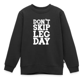 Bodybuilder Body Building Fitness Gym Cadeau - Sweat Premium enfant bio - noir - Devant - AI Model Kid Female (0cm)