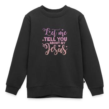 Bible - Sweat Premium enfant bio - noir - Devant - AI Model Kid Female (0cm)