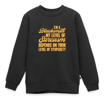Schmied Schiede Amboss Messerschmied Geschenk - Kinder Premium Organic Sweatshirt - Schwarz - Vorne - AI Model Kid Female (0cm)