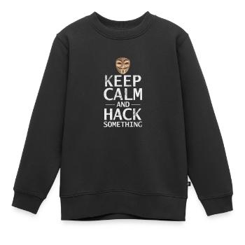 Hacker - Kinder Premium Organic Sweatshirt - Schwarz - Vorne - AI Model Kid Female (0cm)