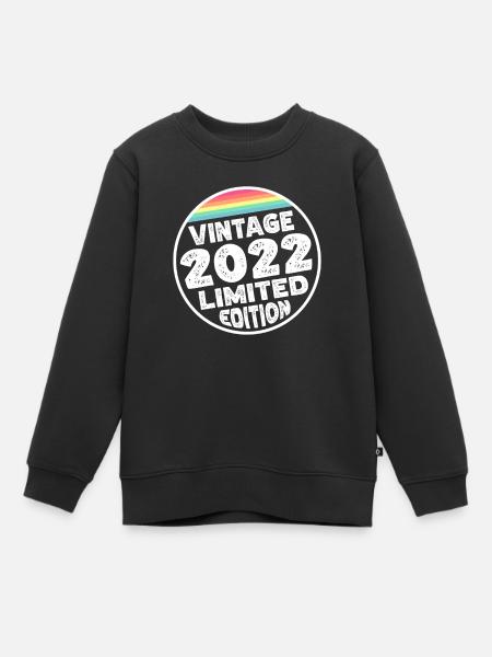 Vintage 2022 Babies Baby Shower Kids Shower - Kids Premium Organic Sweatshirt - black