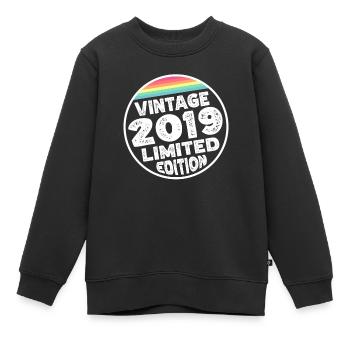 Vintage 2019 Geburtstag Geschenk Kinderparty - Kinder Premium Organic Sweatshirt - Schwarz - Vorne - AI Model Kid Female (0cm)