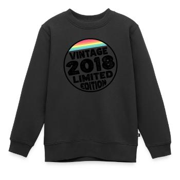 Vintage 2018 Geburtstag Geschenk Kinderparty - Kinder Premium Organic Sweatshirt - Schwarz - Vorne - AI Model Kid Female (0cm)