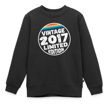 Vintage 2017 Birthday Gift Children's Party - Kids Premium Organic Sweatshirt - black - Front - AI Model Kid Female (0cm)