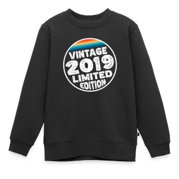 Vintage 2019 Birthday Gift Children's Shower - Kids Premium Organic Sweatshirt - black - Front - AI Model Kid Female (0cm)