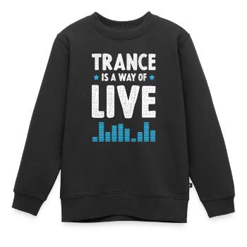 trance musik - Kinder Premium Organic Sweatshirt - Schwarz - Vorne - AI Model Kid Female (0cm)
