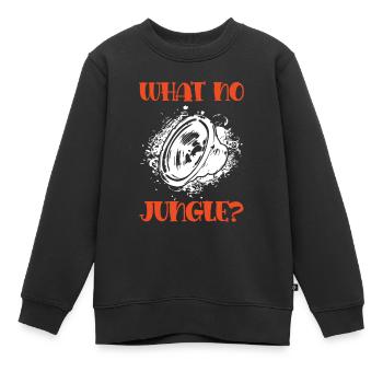 jungle musik lustiger spruch - Kinder Premium Organic Sweatshirt - Schwarz - Vorne - AI Model Kid Female (0cm)