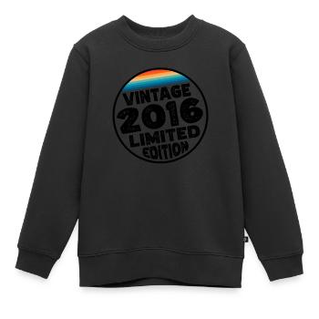 Vintage 2016 Geburtstag Geschenk Kinderparty - Kinder Premium Organic Sweatshirt - Schwarz - Vorne - AI Model Kid Female (0cm)