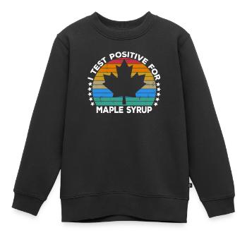 Sirop d’érable Maple Tree Sap Tapping Sugaring Tapper - Sweat Premium enfant bio - noir - Devant - AI Model Kid Female (0cm)
