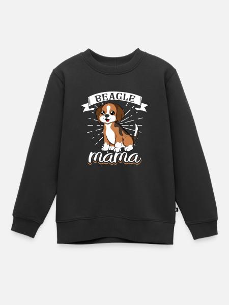 Beagle Mama - Beagle - Sweat Premium enfant bio - noir