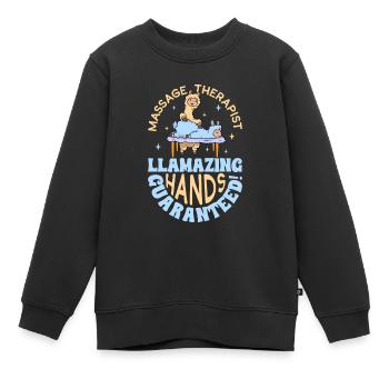 Llamazing mains garanties - Massage - Sweat Premium enfant bio - noir - Devant - AI Model Kid Female (0cm)