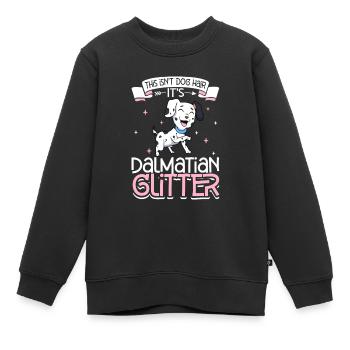 Paillettes dalmates - Sweat Premium enfant bio - noir - Devant - AI Model Kid Female (0cm)