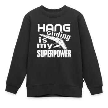 Hang Gliding Hang gliding Is My Superpower - Kids Premium Organic Sweatshirt - black - Front - AI Model Kid Female (0cm)