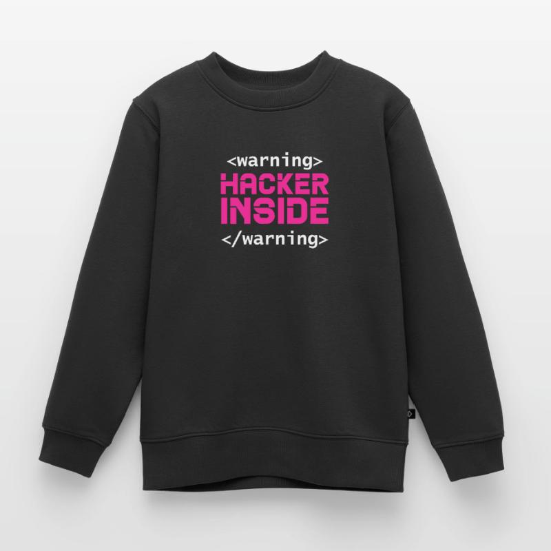 Hacker Coder Computerfreak Nerd Hacking Geschenk Kinder Premium Organic Sweatshirt