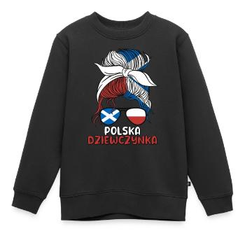 Schottland Schottisch Halb Polnisch Mädchen Polen Polska - Kinder Premium Organic Sweatshirt - Schwarz - Vorne - AI Model Kid Female (0cm)