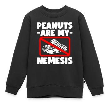Allergie aux arachides Allergie aux noix - Sweat Premium enfant bio - noir - Devant - AI Model Kid Female (0cm)
