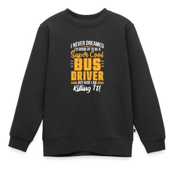 Chauffeur de bus Chauffeur de bus Bus Schuhlbus cadeau - Sweat Premium enfant bio - noir - Devant - AI Model Kid Female (0cm)
