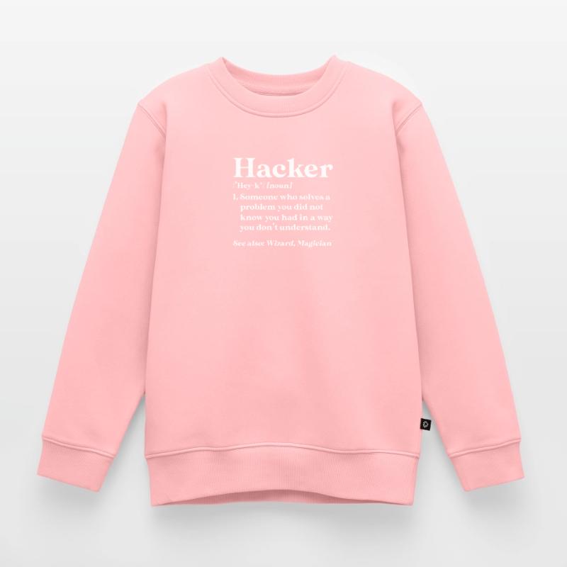 Hacker Coder Computerfreak Nerd Hacking Geschenk Kinder Premium Organic Sweatshirt