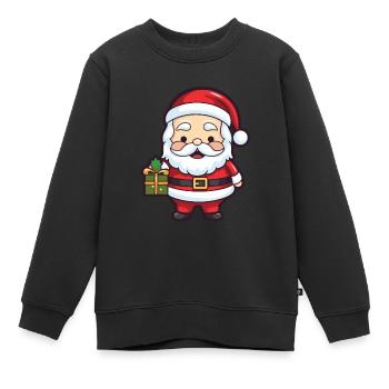 Père Noël Père Noël - Sweat Premium enfant bio - noir - Devant - AI Model Kid Female (0cm)