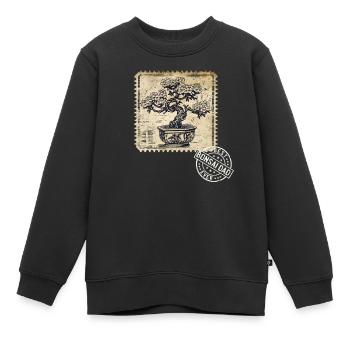 Bonsaï Papa Bonsaï Arbre Bonsaï Plantes - Sweat Premium enfant bio - noir - Devant - AI Model Kid Female (0cm)