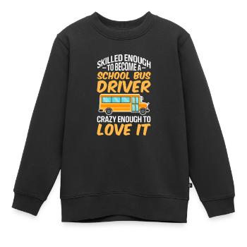 Chauffeur de bus Chauffeur de bus Bus Schuhlbus cadeau - Sweat Premium enfant bio - noir - Devant - AI Model Kid Female (0cm)