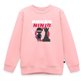 Échecs Échiquier Échec et mat Joueur d’échecs - Sweat Premium enfant bio - rose - Devant - AI Model Kid Female (0cm)