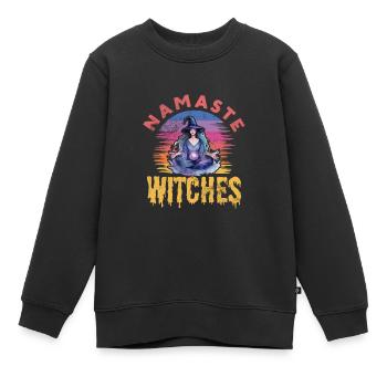Méditation - Sweat Premium enfant bio - noir - Devant - AI Model Kid Female (0cm)