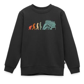 Freizeitpark Jahrmarkt Rummelplatz Kirmes - Kinder Premium Organic Sweatshirt - Schwarz - Vorne - AI Model Kid Female (0cm)